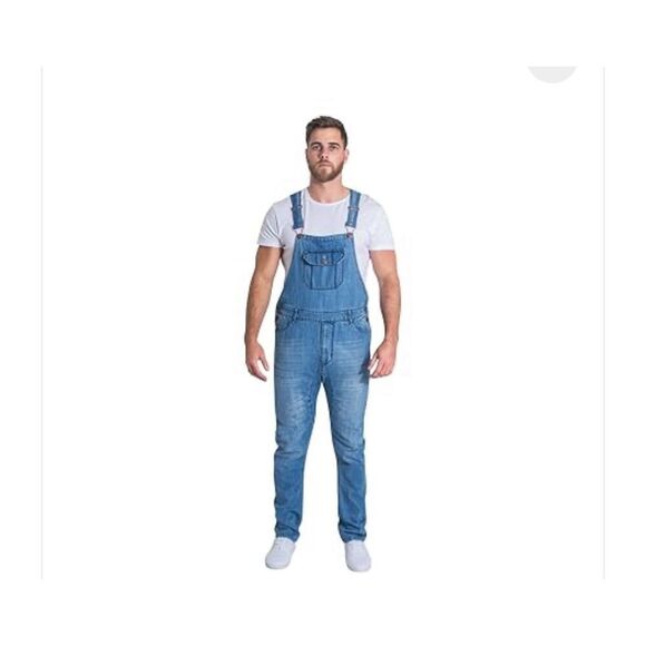 Uskees  Manchester vintage Y2K 34 farmer grandpa denim overalls - Picture 1 of 6